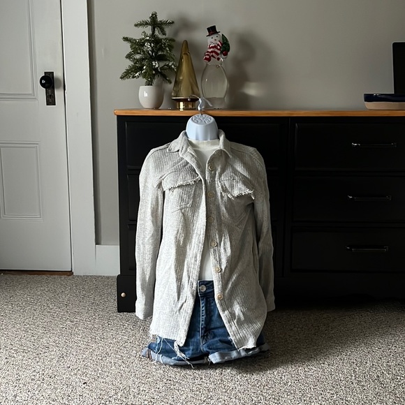 Polagram | Jackets & Coats | Distressed Shacket | Poshmark